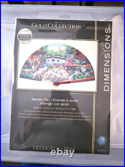 Dimensions Gold Collection Garden Fan Cross Stitch Kit 10 x 16 NEW 70-35327