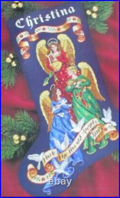 Dimensions Gold Collection Herald Angels Stocking 8531 Cross Stitch Christmas
