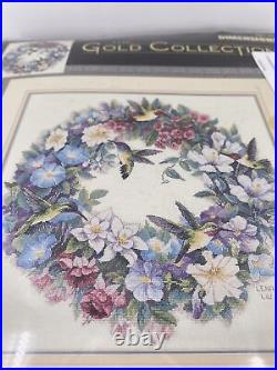 Dimensions Gold Collection Hummingbird Wreath Counted Cross Stitch Kit #351