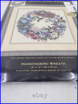 Dimensions Gold Collection Hummingbird Wreath Counted Cross Stitch Kit #351