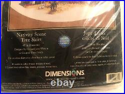 Dimensions Gold Collection NATIVITY SCENE Tree Skirt Cross Stitch Xmas Religious