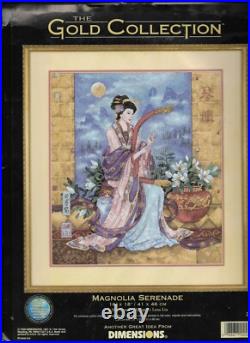 Dimensions Gold Collection NEEDLEPOINT Kit, MAGNOLIA SERENADE, 1999, Lena Liu, 2486