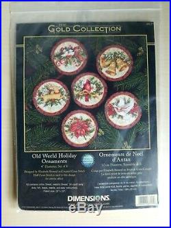 Dimensions Gold Collection Old World Holiday Ornaments Cross Stitch Kit 8813