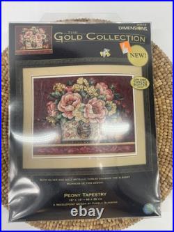 Dimensions Gold Collection Peony Needlepoint Kit Pamela Gladding NIP 20019