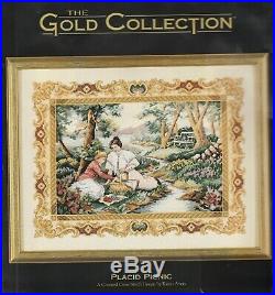 Dimensions Gold Collection Placid Picnic Cross Stitch Kit Flowers Trees