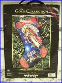 Dimensions Gold Collection Rare Heavenly Herald Cross Stitch Stocking Kit Ni