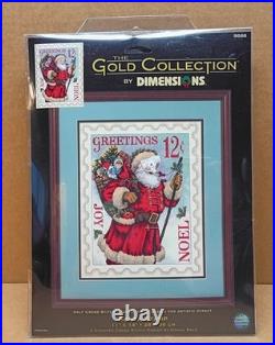 Dimensions Gold Collection SANTA STAMP Cross Stitch Kit 11x14 New-Sealed 8688
