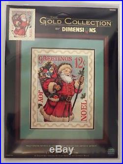 Dimensions Gold Collection Santa Stamp Counted Cross Stitch Kit 8688
