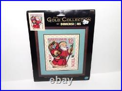 Dimensions Gold Collection Santa Stamp Cross Stitch Kit NEW Christmas Joy Noel
