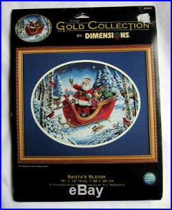 Dimensions Gold Collection Santa's Sleigh Counted Cross Stitch Kit