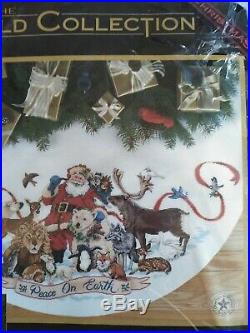 Dimensions Gold Collection Santa's Wildlife Tree Skirt Counted Cross Stitch Kit