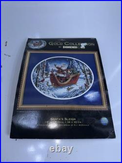 Dimensions Gold Collection Santas Sleigh 8664 Counted Cross Stitch 15 X 12