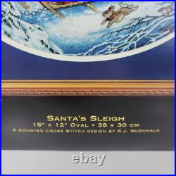 Dimensions Gold Collection Santas Sleigh Counted Cross Stitch Kit Wildlife 8664