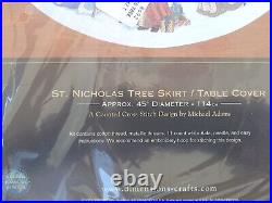 Dimensions Gold Collection St. Nicholas Tree Skirt / Table Cover #8692 Rare HTF