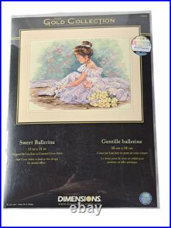 Dimensions Gold Collection Sweet Ballerina 35245 Cross Stitch 15x11 NEW