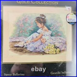 Dimensions Gold Collection Sweet Ballerina Counted Cross Stitch Kit 35245 15x11