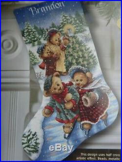 Dimensions Gold Collection VICTORIAN BEARS Christmas Stocking Cross Stitch Kit
