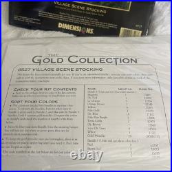 Dimensions Gold Collection VTG Cross Stitch Village Scene Stocking 16 8527 Dimensions Gold Collection VTG Cross Stitch Village Scene Stocking 16 8527