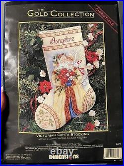 Dimensions Gold Collection Victorian Santa Cross Stitch Stocking Kit #8479