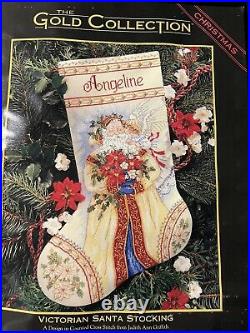 Dimensions Gold Collection Victorian Santa Cross Stitch Stocking Kit #8479