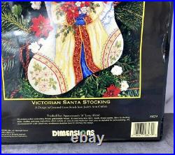 Dimensions Gold Collection Victorian Santa Stocking Christmas Cross Stitch 8479 Dimensions Gold Collection Victorian Santa Stocking Christmas Cross Stitch 8479