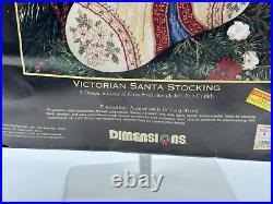 Dimensions Gold Collection Victorian Santa Stocking Christmas Cross Stitch 8479