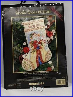 Dimensions Gold Collection Victorian Santa Stocking Counted Cross Stitch 8479