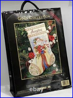 Dimensions Gold Collection Victorian Santa Stocking Counted Cross Stitch 8479
