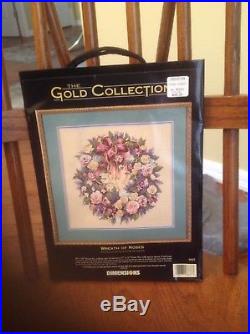 Dimensions Gold Collection WREATH OF ROSES Counted Cross Stitch Kit