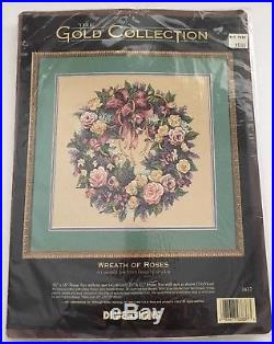 Dimensions Gold Collection WREATH OF ROSES Counted Cross Stitch Kit 3837 NEW