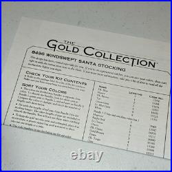Dimensions Gold Collection Windswept Santa Stocking Kit Cross Stitch 8496
