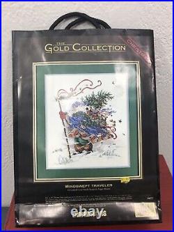 Dimensions Gold Collection Windswept Traveler Counted Cross Stitch Kit Santa