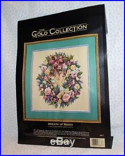 Dimensions Gold Collection Wreath of Roses Counted Cross Stitch Kit