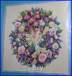 Dimensions Gold Collection Wreath of Roses Counted Cross Stitch Kit