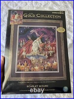 Dimensions Gold Collection cross stitch kit Scarlet Wizard, Made in the USA