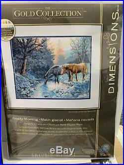 Dimensions Gold Collection (lot of 2) Frosty Morning & Cabin Fever with 2 Addition