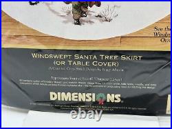 Dimensions Gold Cross Stitch Kit Christmas Windswept Santa Tree Skirt 8529NEW