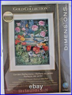 Dimensions Gold Garden Reflections Counted Cross Stitch Kit 70-35288 RARE New