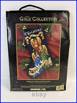 Dimensions Gold Herald Angels 16 Stocking Counted Cross Kit 8531 NEW Sealed USA