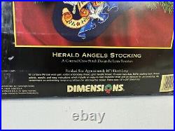 Dimensions Gold Herald Angels 16 Stocking Counted Cross Kit 8531 NEW Sealed USA