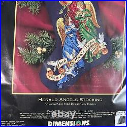 Dimensions Gold Herald Angels 16 Stocking Counted Cross Kit 8531 Sealed 1997