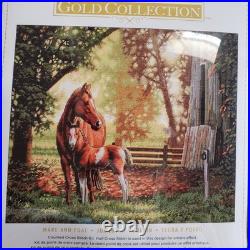 Dimensions Gold Mare and Foal Horses Counted Cross Kit #35260 NEW 14 x 12