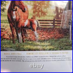 Dimensions Gold Mare and Foal Horses Counted Cross Kit #35260 NEW 14 x 12