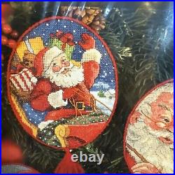 Dimensions Gold SPIRIT OF SANTA ORNAMENTS Cross Stitch 8755 Set of 6 SEALED