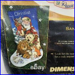 Dimensions Gold Santas Wildlife Tree Skirt & Stocking Cross Stitch Kits Bundle