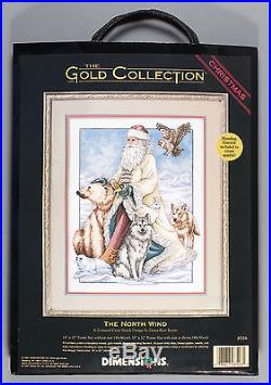Dimensions Gold THE NORTH WIND Cross Stitch Kit Old World Santa with Animals