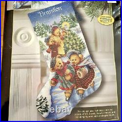 Dimensions Gold Victorian Bears Christmas Stocking Kit 8753 Cross Stitch Kit