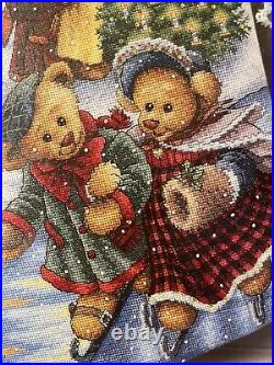 Dimensions Gold Victorian Bears Christmas Stocking Kit 8753 NEW Cross Stitch Kit