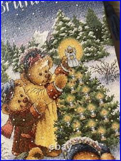 Dimensions Gold Victorian Bears Christmas Stocking Kit 8753 NEW Cross Stitch Kit