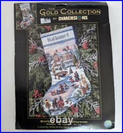 Dimensions Gold Winters Twilight Stocking Cross Stitch Kit 8666 Christmas Dimensions Gold Winters Twilight Stocking Cross Stitch Kit 8666 Christmas